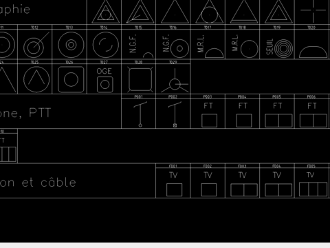  标志指示牌素材cad图库 
