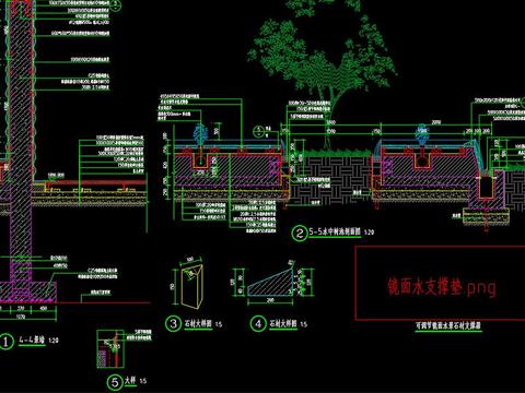  入口景墙节点大样 