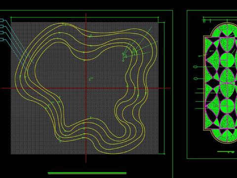  地面拼花cad图库 