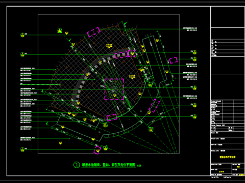  喷泉水池设计图节点大样 