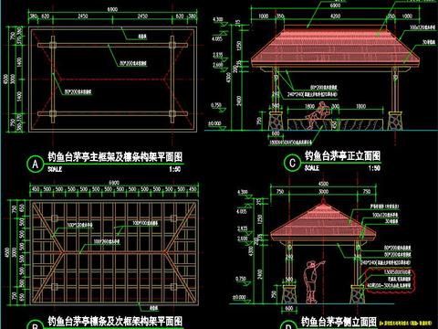  钓鱼台cad施工图 