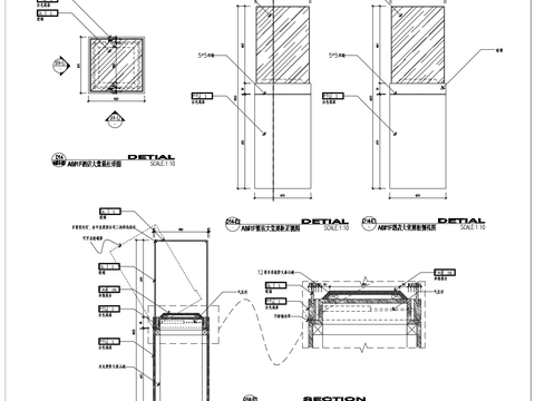  玻璃展台详图cad大样图 