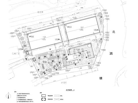  中型厂房规划cad平面图 