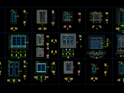  门窗洞口CAD施工图 