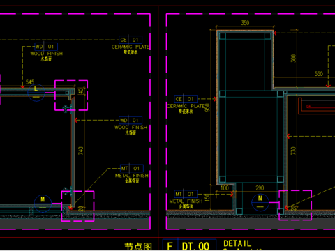  接待台水吧cad大样图 
