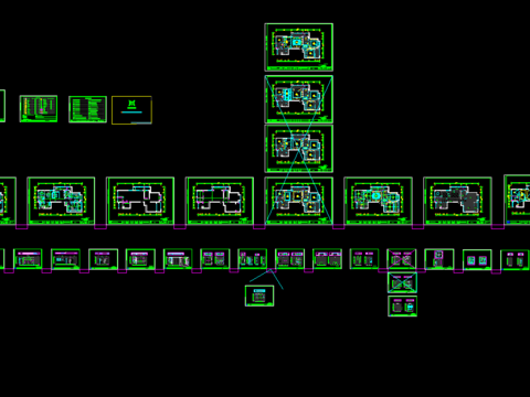  玫瑰湾简欧客餐厅、卧室CAD全套施工图 