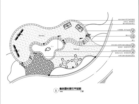  室外健身场地cad施工图 