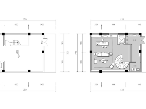  500㎡别墅CAD平面方案 