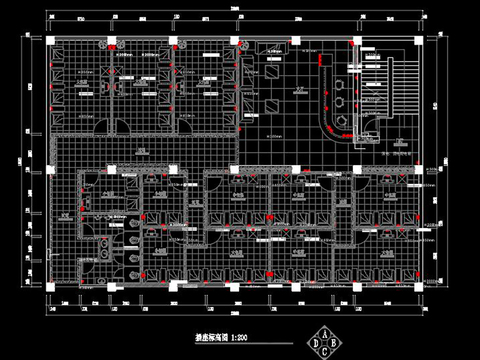  养生会所cad施工图 