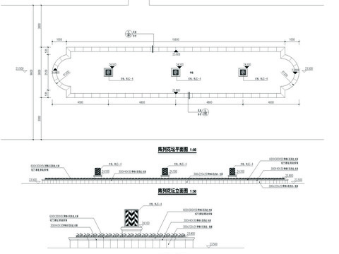 阵列花坛CAD节点大样 