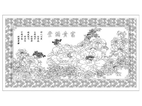  中式雕刻cad图库 