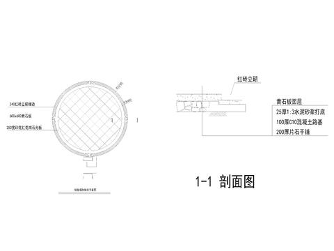  铺装方案cad平面图 