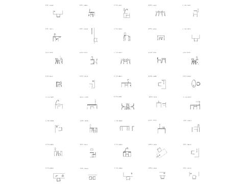  北欧书桌 电脑桌 写字台cad图库 
