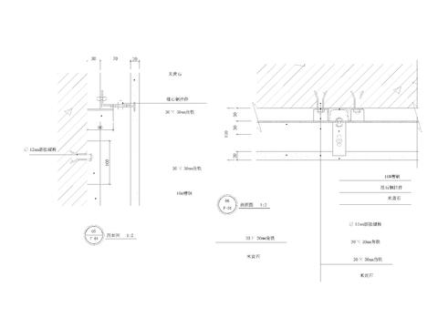 干挂石材cad大样图 