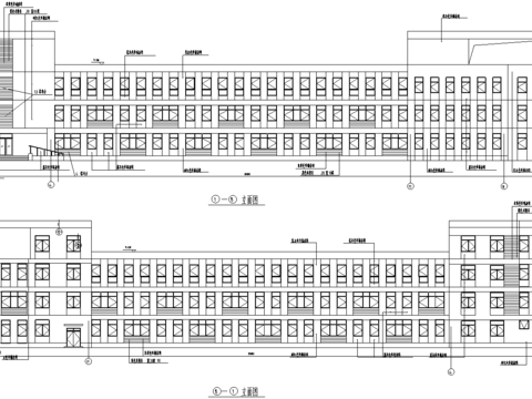  學(xué)校建筑cad施工圖 