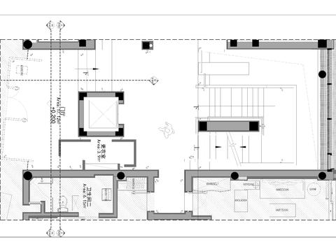  楼梯间cad平面图 