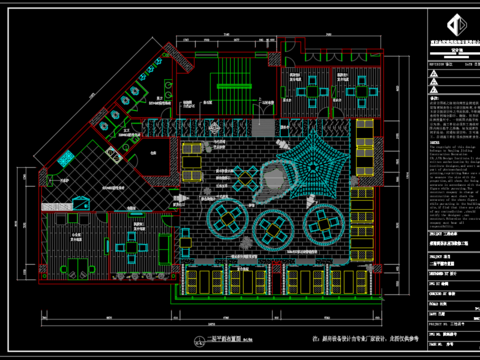  茶舍室内cad平面图 