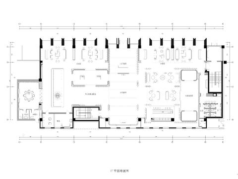  1720㎡售楼处cad平面图 