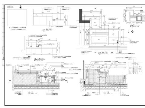  水景细部节点大样 