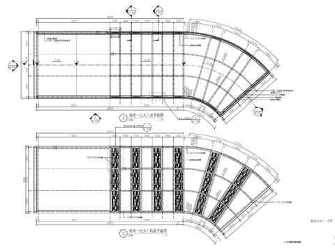  車庫地庫 出入口廊架cad施工圖 