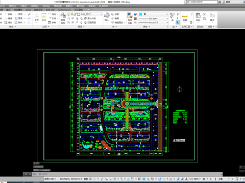  小区环境规划景观cad平面图 