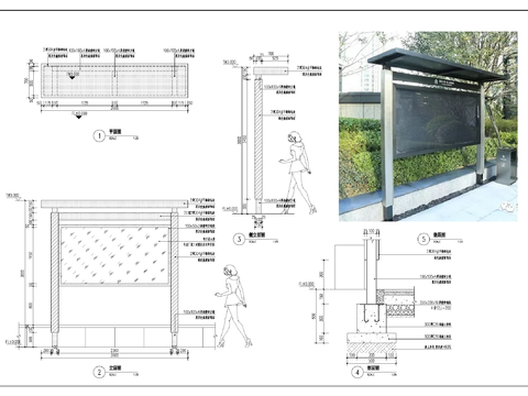  电子宣传栏cad大样图 
