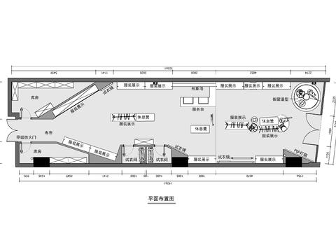  服装店设计cad施工图 