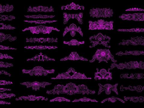 意大利法式雕花cad图库 