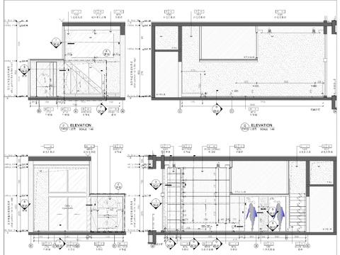  住宅樣板房-公寓樣板間裝修cad施工圖 