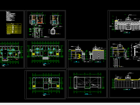  渡假村建筑图纸 