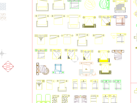  室内装饰图块cad图库 