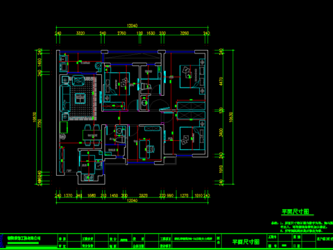  金色华庭简欧客餐厅卧室CAD施工图 
