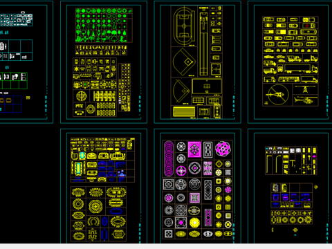  室内装修cad图块 