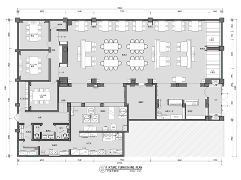  贵州羊肉粉牛肉面馆cad平面图 
