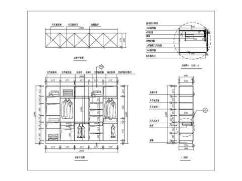  主卧衣柜CAD施工图 