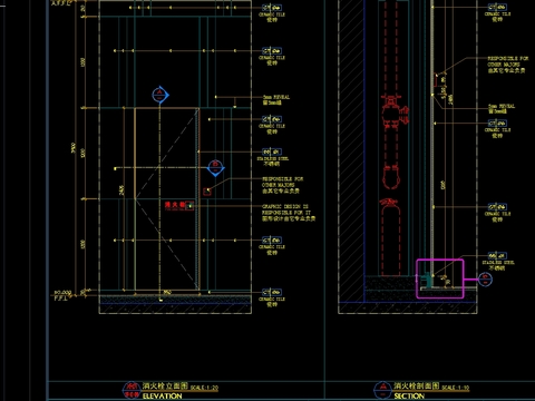  消防栓cad大样图 