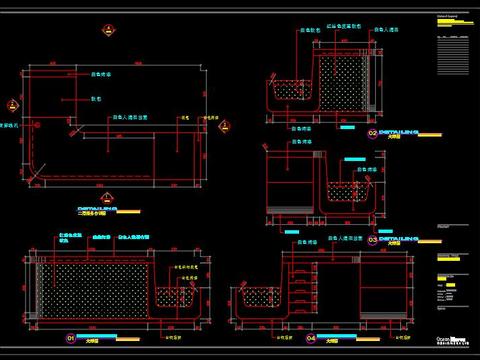  服务台cad节点图 