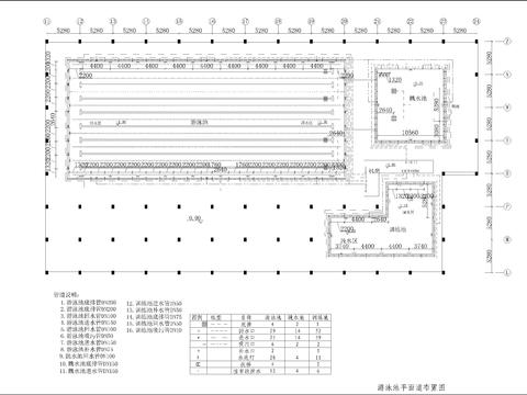  游泳池訓練池跳水池CAD施工圖 