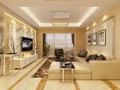  东湖明珠现代简约客餐厅卧室CAD施工图 