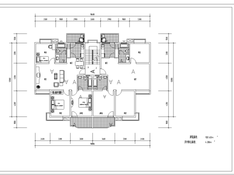  万升小区户型cad平面图 