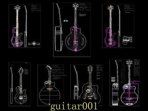  吉他cad节点大样 