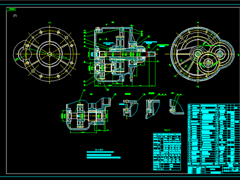  电动葫芦减速器CAD施工图 