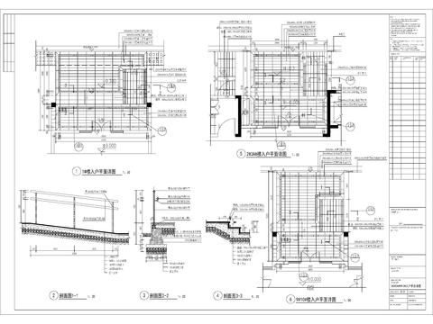  单元入户cad大样图 