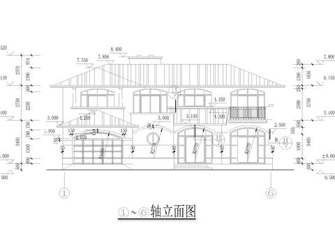  二層325平農(nóng)村自建房全套建筑cad施工圖 