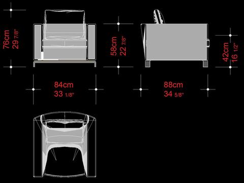  家具三视cad大样图 