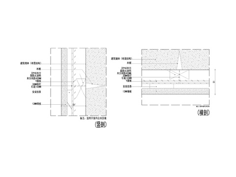  木饰面cad节点大样图 