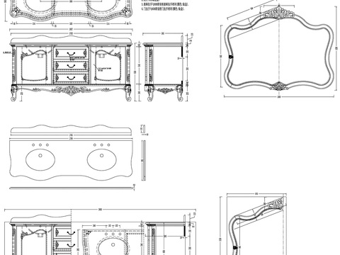  浴柜池节点大样图 