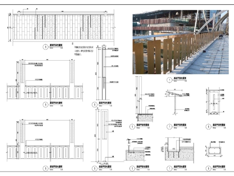  人行天桥栏杆cad大样图 