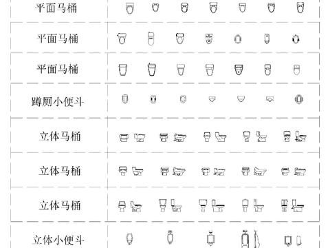  卫浴及盆栽cad图库 