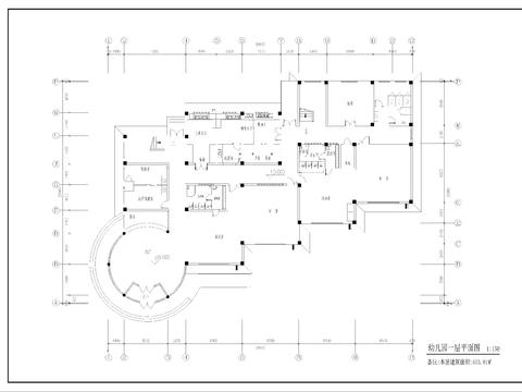  幼兒園CAD施工圖 
